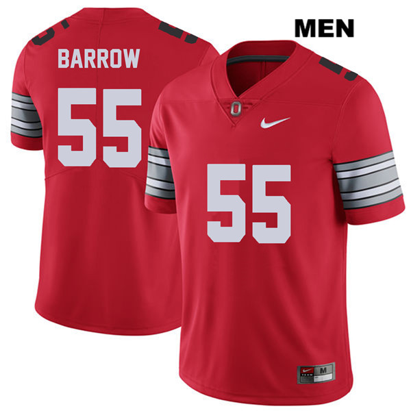 Ohio State Buckeyes Men's Malik Barrow #55 Red Authentic Nike 2018 Spring Game College NCAA Stitched Football Jersey UI19O26AF